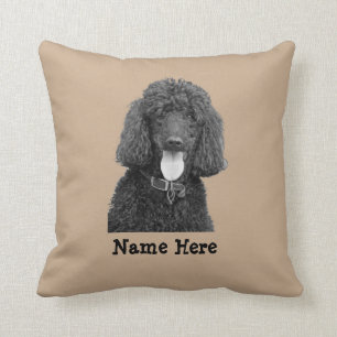 Change Name Own Photo Text - Poodle Dog Throw Pillow