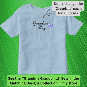 Change Name / Title Grandma Heart Matching Baby Toddler T-shirt