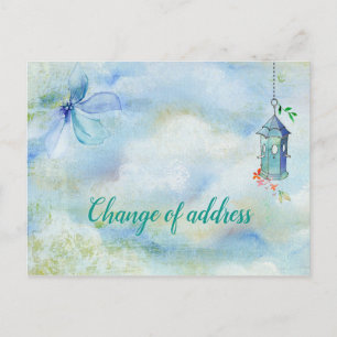 Change of Address Bird House Post Card