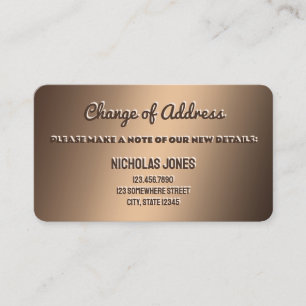 Change of Address Business Card