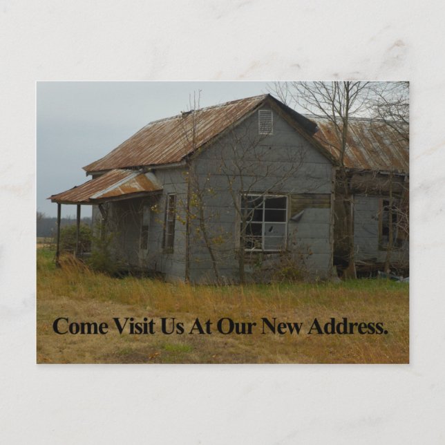 Change of Address Card: Come Visit Us Announcement Postcard (Front)