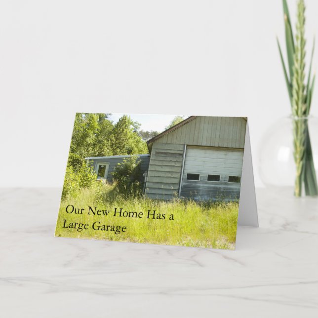 Change of Address Card: Large Garage Announcement (Front)