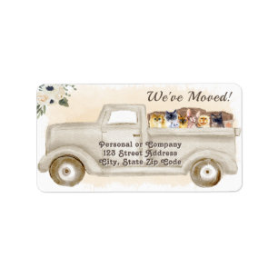 Change of address, Cats, Return Address Label