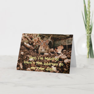 Change of Address Chipmunk Card