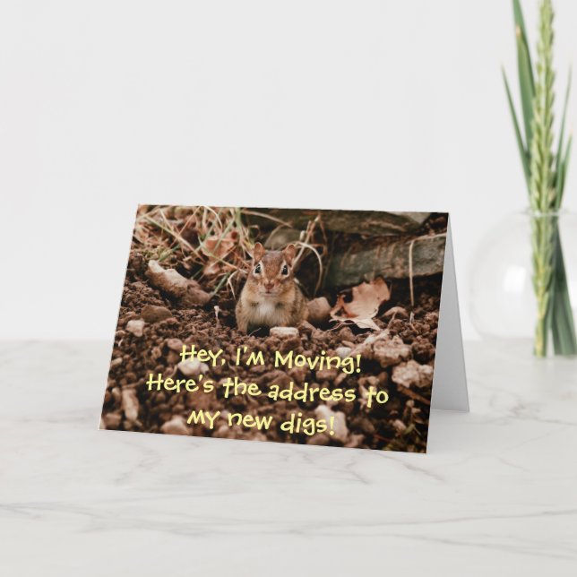 Change of Address Chipmunk Card (Front)