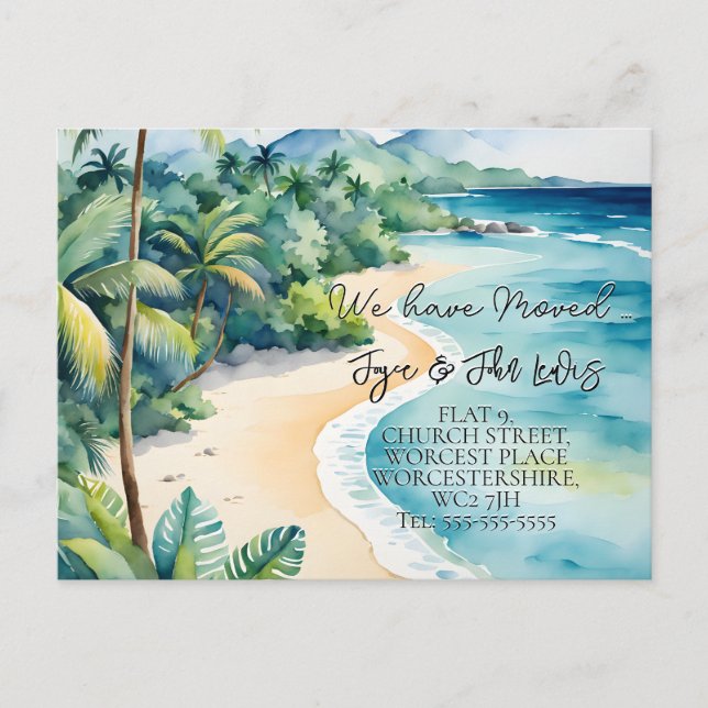 Change of address Coastal Postcard Home Sweet Home (Front)
