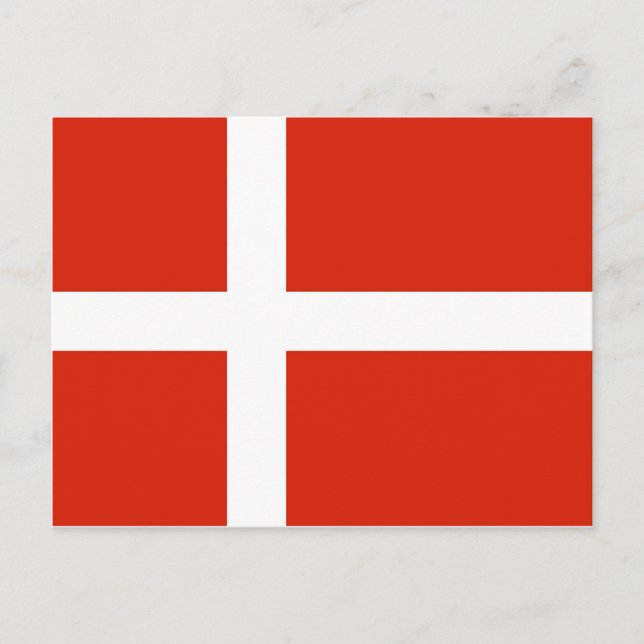 Change of Address, Danish Flag, Dannebrog Announcement Postcard (Front)