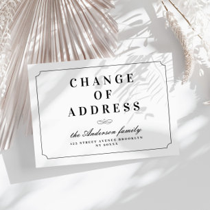 Change of address elegant retro look frame moving postcard