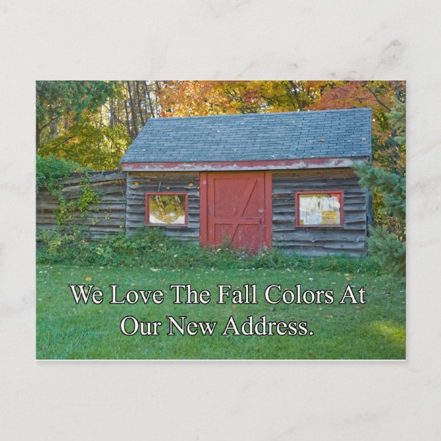 Change of Address - Fall Colours Announcement Postcard (Front)