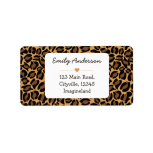 Change of address Leopard Print Return Address Label