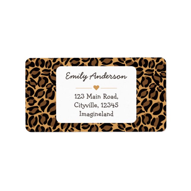 Change of address Leopard Print Return Address Label (Front)