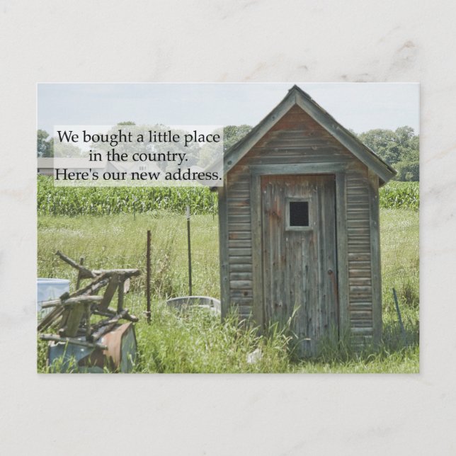 Change of Address Postcard: Country Home Announcement Postcard (Front)