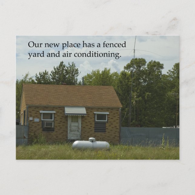 Change of Address Postcard: Fenced Yard Announcement Postcard (Front)