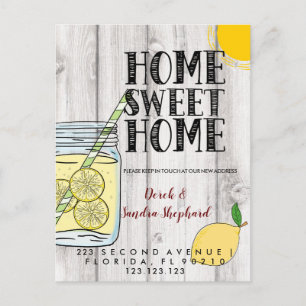 Change of address postcard we have moved lemonade