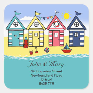 Change of Address sticker beach hut