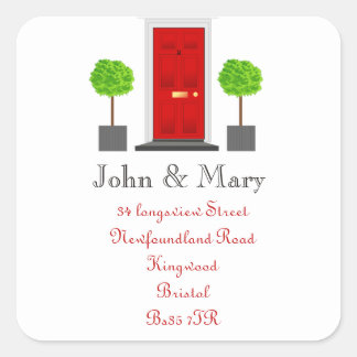 Change of Address sticker front door