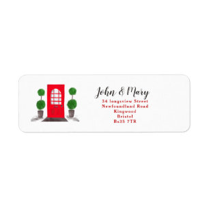 Change of Address sticker red front door