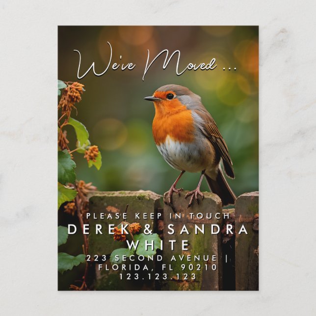 Change of address we have moved  announcement postcard (Front)