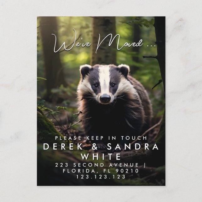 Change of address we have moved  announcement postcard (Front)