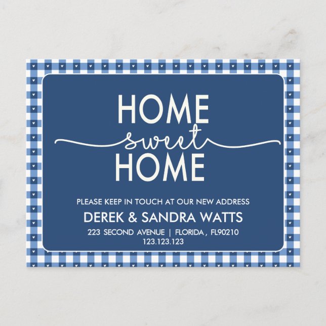 Change of address we have moved house rustic announcement postcard (Front)