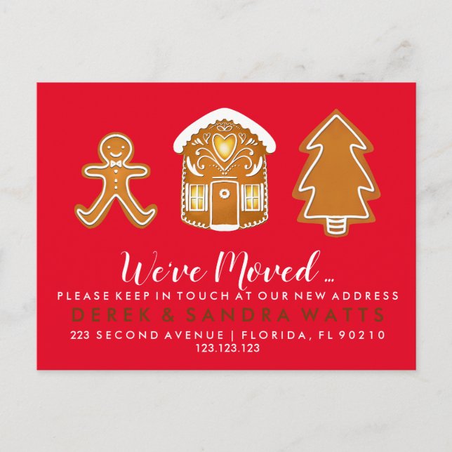 Change of address we've moved house Christmas Announcement Postcard (Front)