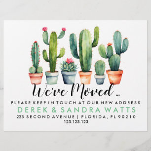 Change of address we've moved plant pots  flyer