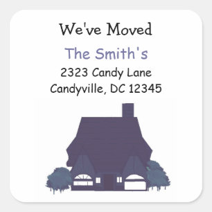 Change of Address, We've Moved Square Sticker