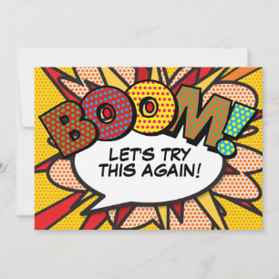Change of Date Modern Typographic Fun Save The Date