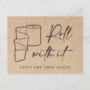 Change of Date Postponed Cancellation Event Postcard