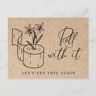 Change of Date Postponed Cancellation Event Postcard