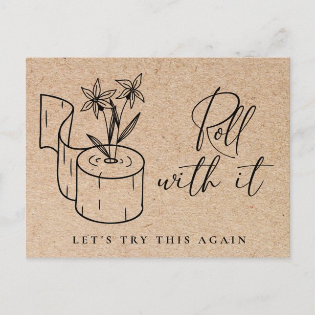 Change of Date Postponed Cancellation Event Postcard (Front)