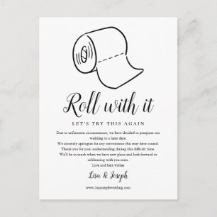 Change of Date Postponed Cancelled Event Photo Postcard