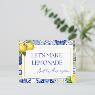 Change of Date Postponed Cancelled Lemon Event Postcard