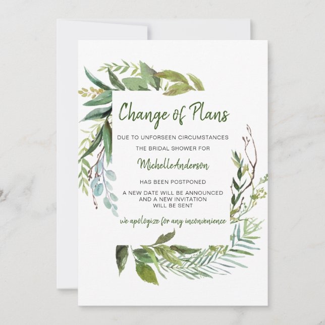 Change of Greenery Eucalyptus Bridal Shower (Front)