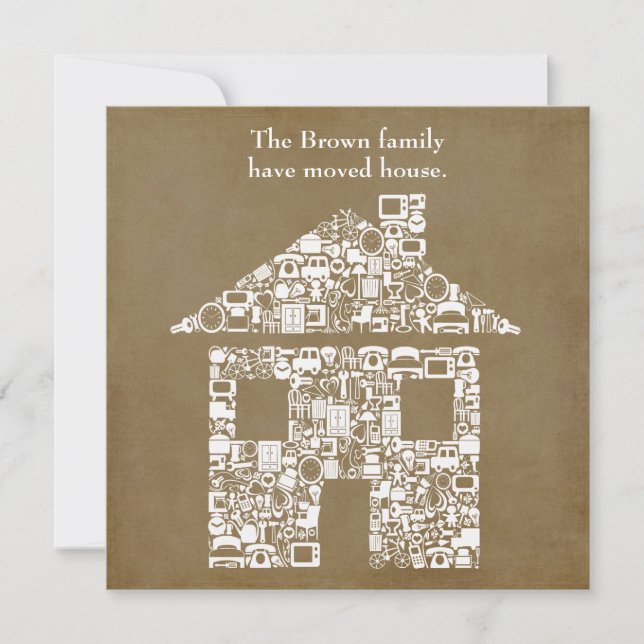 Change of New Address House Home Announcement (Front)