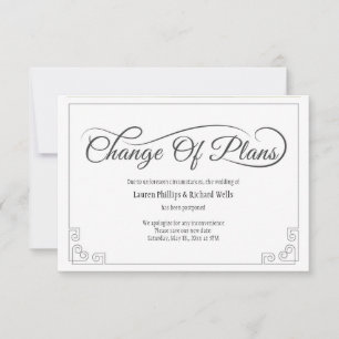Change of Plans Card