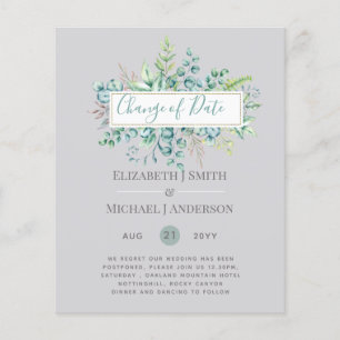 Change of Plans Date Greenery Eucalyptus Event