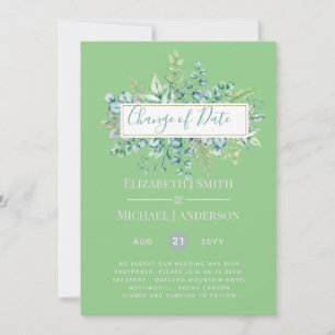 Change of Plans Date Greenery Eucalyptus Event