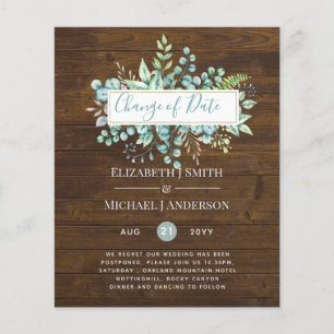 Change of Plans Date Greenery Eucalyptus Event