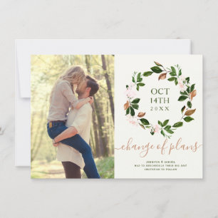 Change of Plans Fall Wedding Photo Invitations