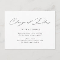 Change of Plans Minimalist Modern Script