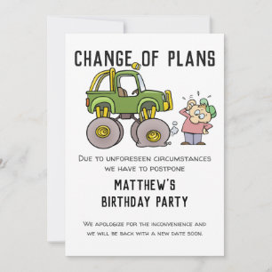 Change Of Plans Party Cancellation Postpone Humour Announcement