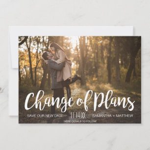 Change of Plans Photo Postponed Wedding Save The Date