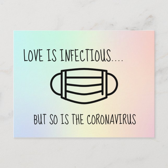 Change of plans postponed or cancelled wedding postcard (Front)