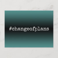 Change of Plans Postponed Wedding Teal Ombre