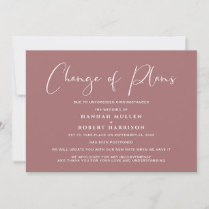 Change of Plans Postponement Dusty Rose Announcement