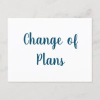 Change of plans wedding cancellation postponement 