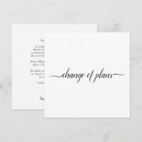Change of Plans Wedding Cancelled or Rescheduled