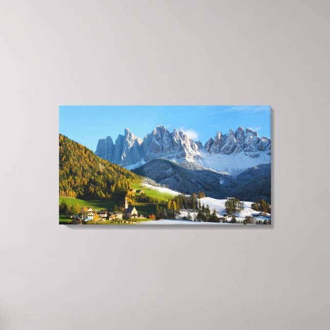 Change of season in the Dolomites Canvas Print (Front)