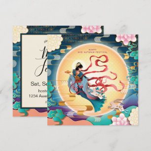 Chang'e on the Moon Mid-Autumn Festival Invitation